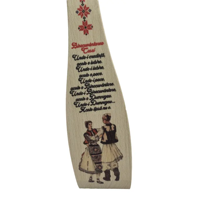 Spatula lemn, binecuvantarea casei romania, suvenir, 30 cm,